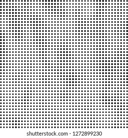 Abstract halftone. Black dots on white background. Chaotic monochrome texture