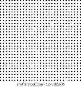 Abstract halftone. Black dots on white background. Chaotic monochrome texture