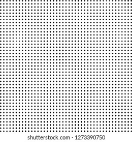 Abstract halftone. Black dots on white background. Chaotic monochrome texture