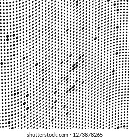 Abstract halftone. Black dots on white background. Chaotic monochrome texture