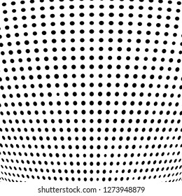 Abstract halftone. Black dots on white background. Chaotic monochrome texture