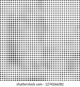 Abstract halftone. Black dots on white background. Chaotic monochrome texture