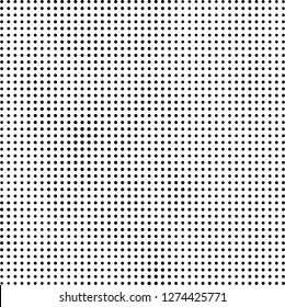 Abstract halftone. Black dots on white background. Chaotic monochrome texture