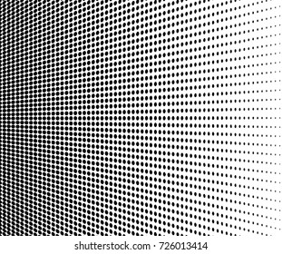 Abstract halftone. Black dots on white background, vector