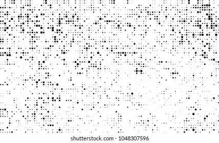 Abstract halftone of black squares on a white background