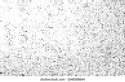 Abstract halftone of black squares on a white background