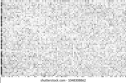 Abstract halftone of black squares on a white background