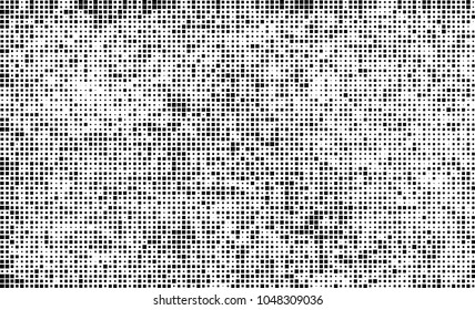 Abstract halftone of black squares on a white background