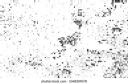 Abstract halftone of black squares on a white background