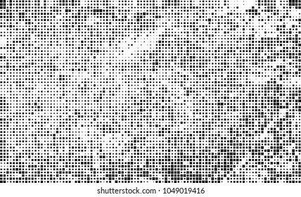Abstract halftone of black squares on a white background