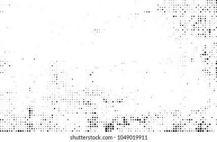 Abstract halftone of black squares on a white background