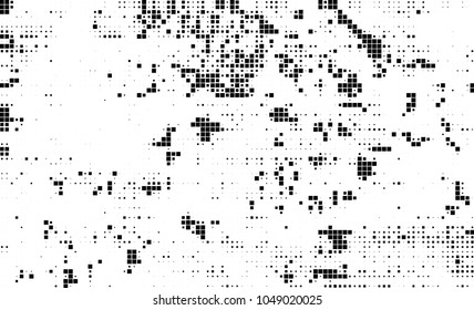 Abstract halftone of black squares on a white background