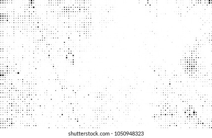Abstract halftone of black squares on a white background