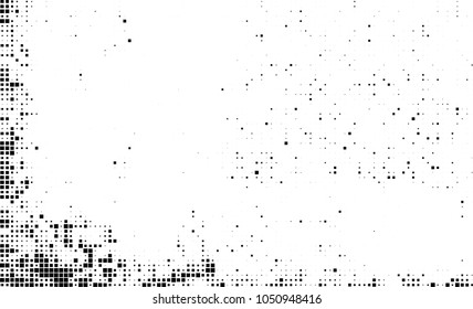 Abstract halftone of black squares on a white background