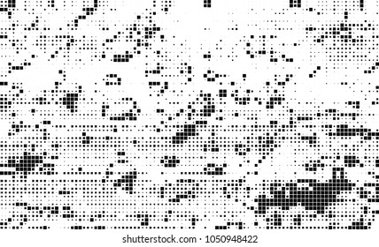 Abstract halftone of black squares on a white background