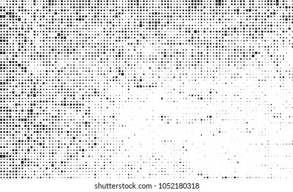 Abstract halftone of black squares on a white background