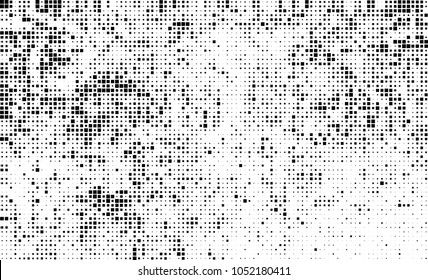 Abstract halftone of black squares on a white background