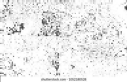 Abstract halftone of black squares on a white background