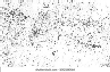 Abstract halftone of black squares on a white background