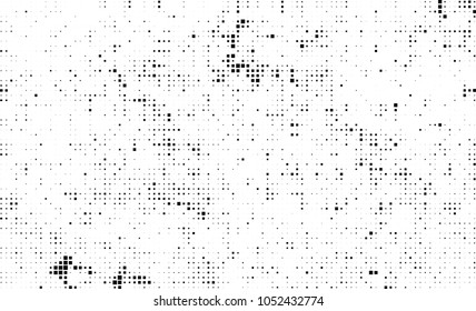 Abstract halftone of black squares on a white background