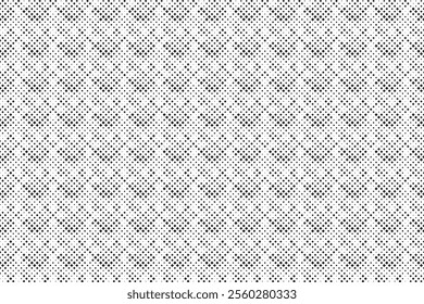 Abstract halftone of black squares pattern. Seamless halftone background. White and black pixelated backdrop. Vector illustration.