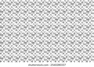 Abstract halftone of black squares pattern. Seamless halftone background. White and black pixelated backdrop. Vector illustration.