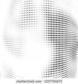 Abstract halftone black and white