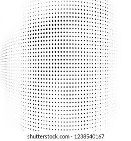 Abstract halftone black and white