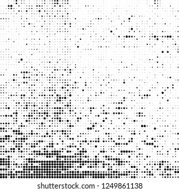 Abstract halftone black and white