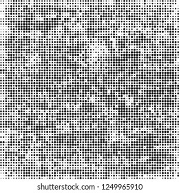 Abstract halftone black and white