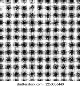 Abstract halftone black and white