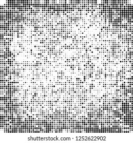 Abstract halftone black and white