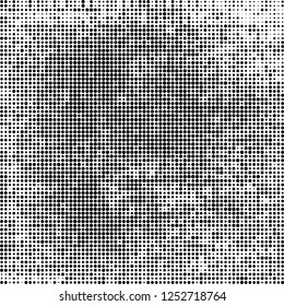 Abstract halftone black and white