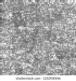 Abstract halftone black and white