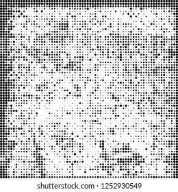 Abstract halftone black and white