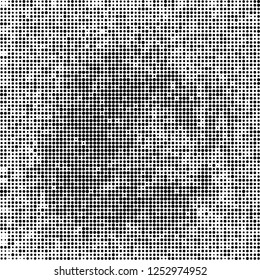 Abstract halftone black and white