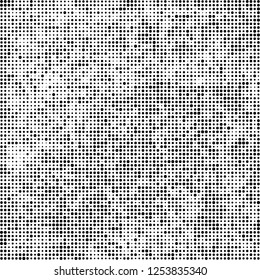 Abstract halftone black and white