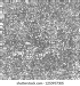 Abstract halftone black and white