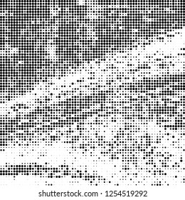 Abstract halftone black and white