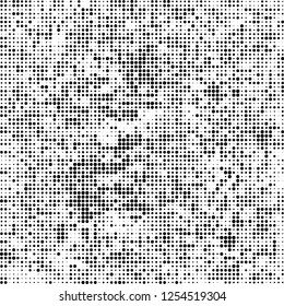 Abstract halftone black and white
