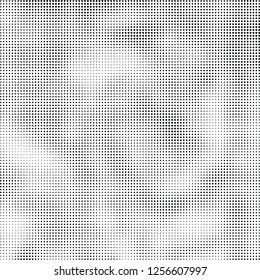 Abstract halftone black and white