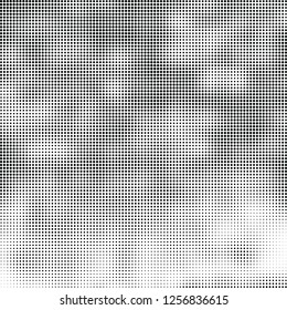 Abstract halftone black and white