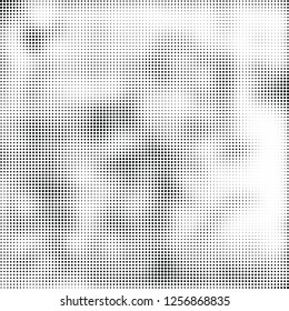 Abstract halftone black and white