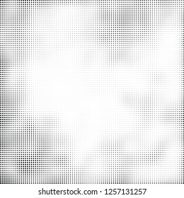 Abstract halftone black and white