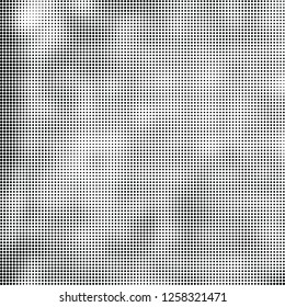 Abstract halftone black and white