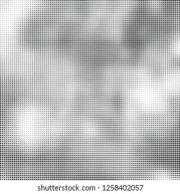 Abstract halftone black and white