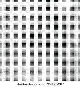 Abstract halftone black and white