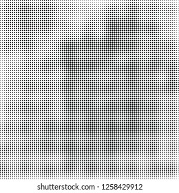 Abstract halftone black and white