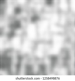 Abstract halftone black and white