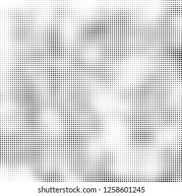 Abstract halftone black and white